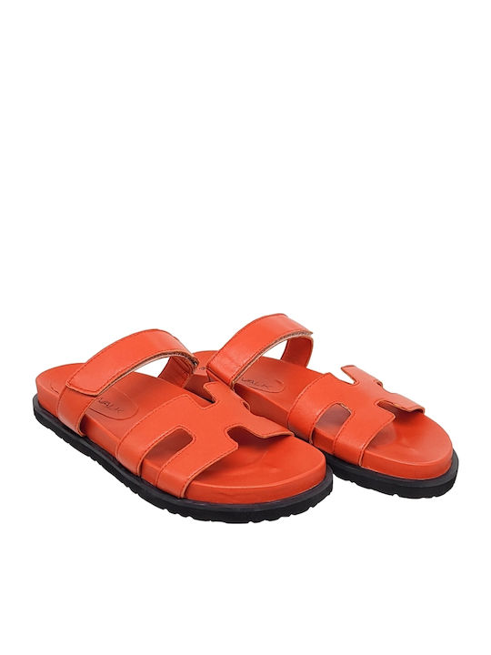 Women's Flat Sandals Flatforms in Orange Color