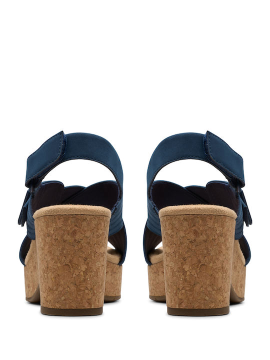 Nerisa West Leder Sandalen Blau