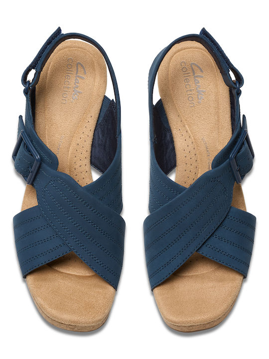 Nerisa West Leder Sandalen Blau