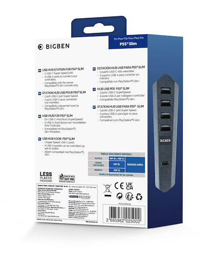 Nacon USB хъб черен PS5 Slim PlayStation 5