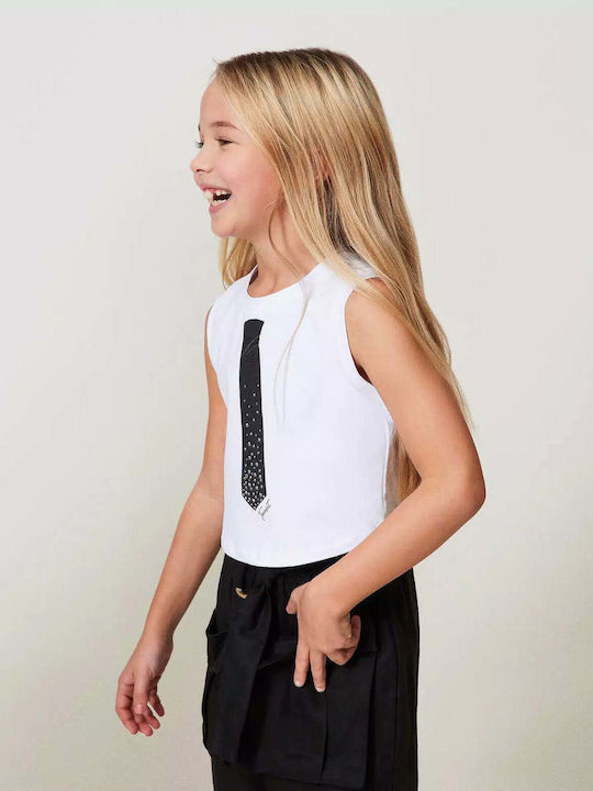 Kids' Crop Top Sleeveless White