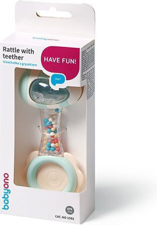 Babyono Teething Rattle for 3 m+