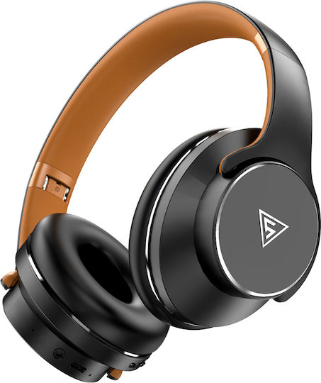 Doqaus Design 1 Ασύρματα / Ενσύρματα Over Ear Ακουστικά με 52 ώρες Λειτουργίας Μαύρο / Καφέ