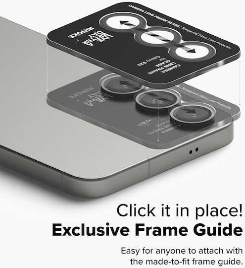 Ringke Frame Protector Camera Protection Tempered Glass Black for the Galaxy S25