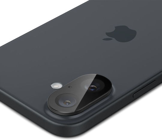 Spigen Optik Glas.tr Προστασία Κάμερας Tempered Glass Μαύρο για το iPhone 16, iPhone 16 Plus