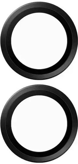 PanzerGlass Hoops Προστασία Κάμερας Tempered Glass Μαύρο για το iPhone 16, iPhone 16 Plus