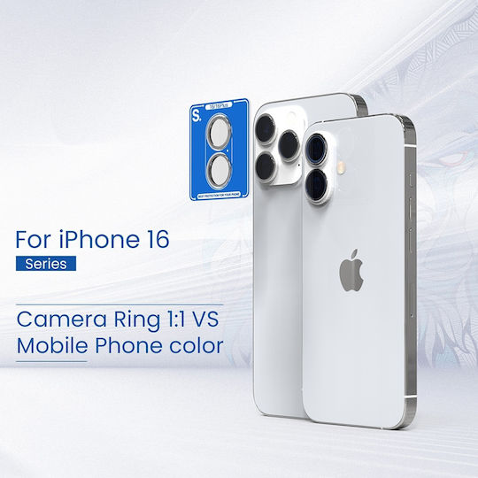 Lito Protecție Cameră Tempered Glass Silver pentru iPhone 16 Pro, iPhone 16 Pro Max