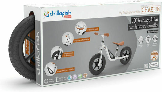 Chillafish Kids Balance Bike Charlie Silver