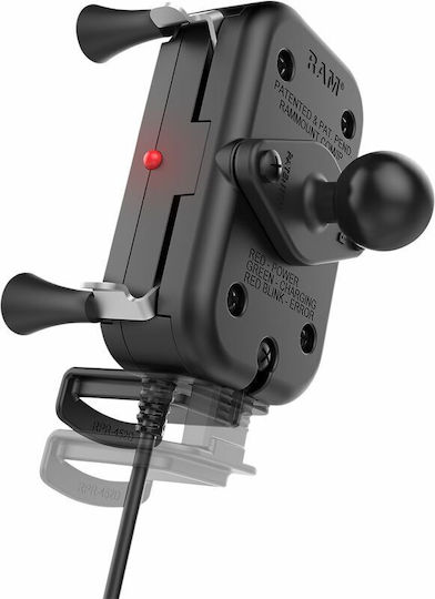 RAM Mount Tough Charge Mount Phone Motorcycle with Waterproof Case for Steering Wheel