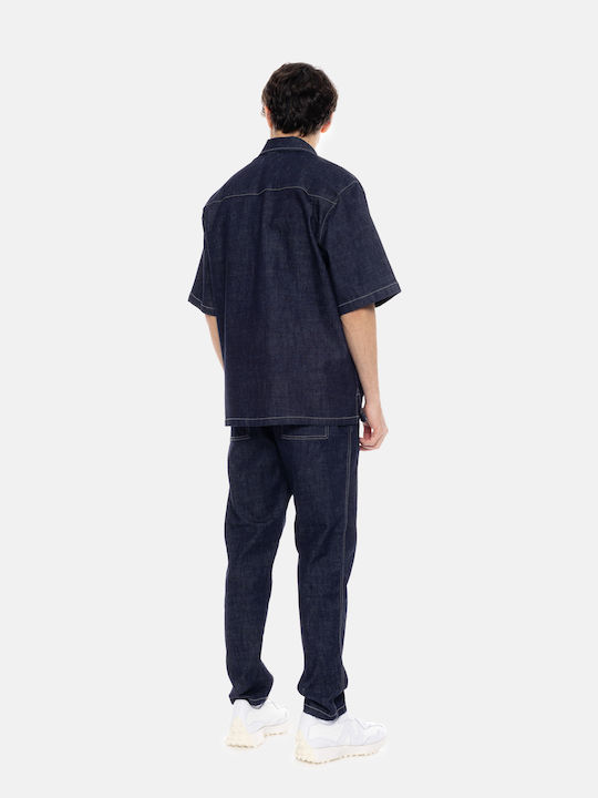 Long Sleeve Denim Overshirt Blue