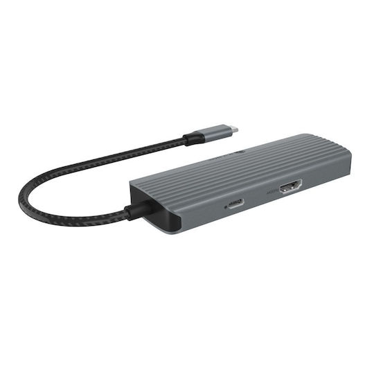 Icy Box USB-C Docking Station mit HDMI 4K Silber (IB-DK4022a-CPD)