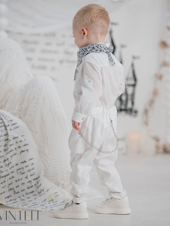 Vinteli Boys Baptism Suit White
