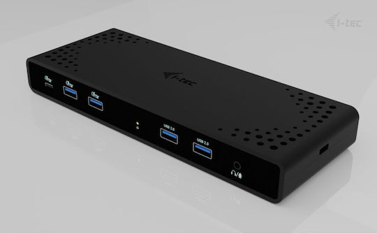 i-tec USB-C Docking Station με HDMI/DisplayPort 4K PD Ethernet και σύνδεση 2 Οθονών Μαύρο (CADUA4KDOCKPDB100)