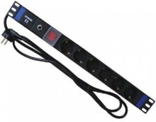 Safewell Πολύπριζο Rack SW-1U-8ΙECC13-K 1τμχ