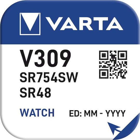 Varta Watch V309 Batterie Silber-Oxid für Uhren SR48 1.55V 1Stück