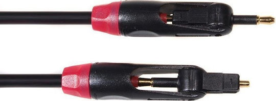 Maclean Energy Optical Audio Cable TOS male - TOS male Μαύρο 0.5m (MCTV-642)