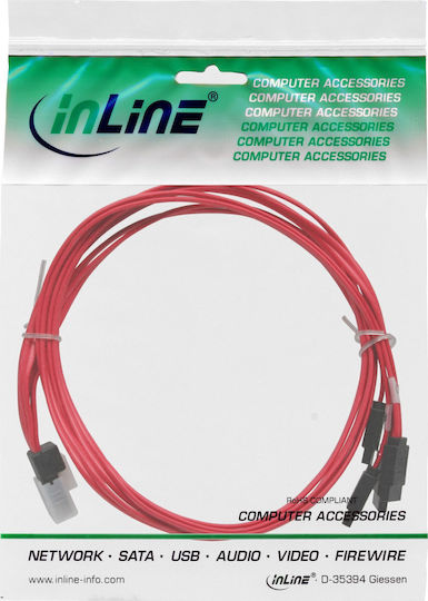 Inline Inline Sas Mini Sas Connector Kabel Sff8087 zu 4x Sata Crossover Ocf 0,5 M