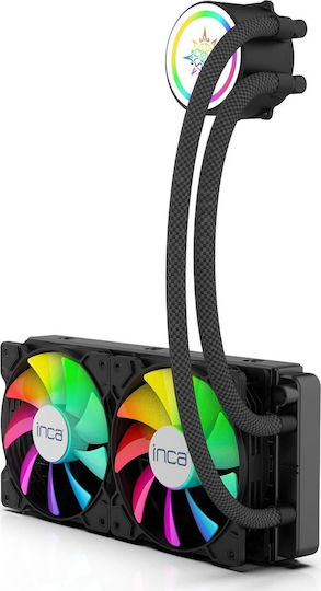 Inca ISS-02XN Охлаждане AIO CPU с 2 Вентилатора 120mm и ARGB Осветление