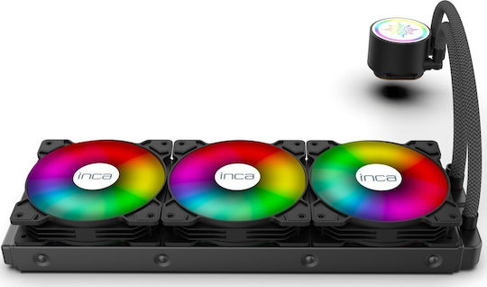 Inca ISS-03XN Wasserkühlsysteme AIO CPU mit 3 Lüfterabmessung 120mm und ARGB Beleuchtung
