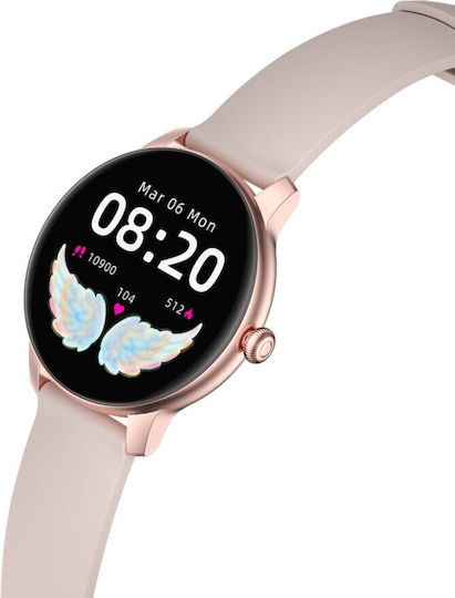 Kieslect L11 Aluminium 46mm Smartwatch mit Pulsmesser (Rosa)
