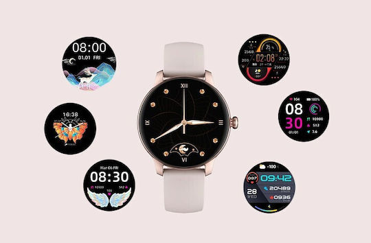 Kieslect L11 Aluminium 46mm Smartwatch mit Pulsmesser (Rosa)