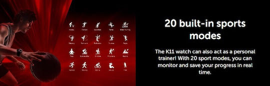 Kieslect K11 Aluminiu Smartwatch (Negru)