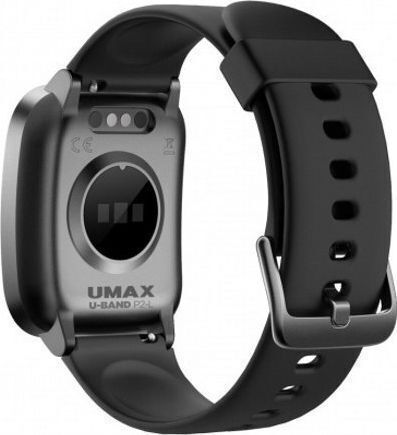 Umax U-Band P2-L Smartwatch με SIM και Παλμογράφο (Μαύρο)