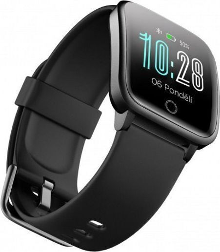 Umax U-Band P2-L Smartwatch με SIM και Παλμογράφο (Μαύρο)