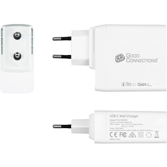 Good Connections Ladegerät ohne Kabel 140W Stromlieferung Weißs (PCA-W005W)