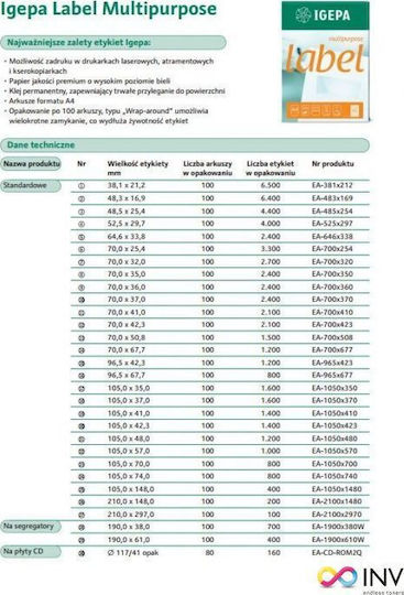Igepa Hârtie de Imprimare A4 1x100 foi
