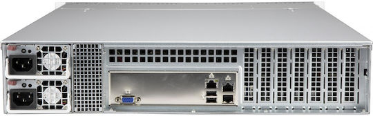 Supermicro 2U шаси 8x 3.5" HS SAS3/SATA 2x650W 80Plus Platinum