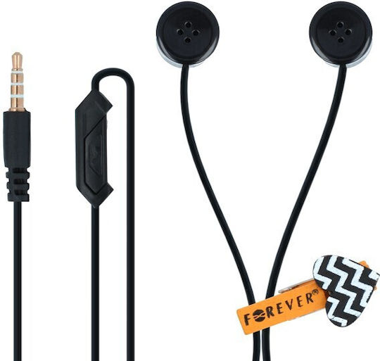 Forever CM-210 In-ear Handsfree Ακουστικά με Βύσμα 3.5mm Μαύρο
