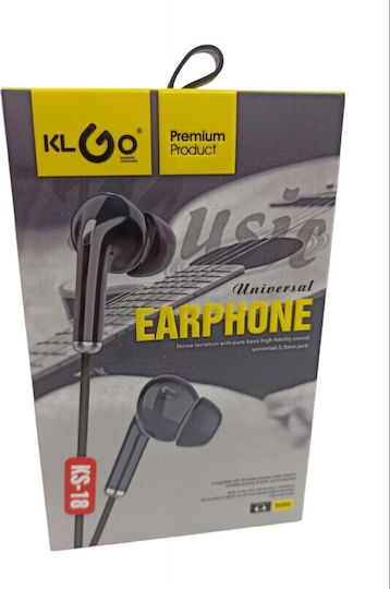KLGO KS-24 Earbuds Handsfree με Βύσμα 3.5mm Πράσινο Σκούρο