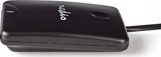 Nedis Smart Card Reader Crdru2sm1bk Smart Card Id-1 Eid Standard Biometric Chips Usb 2.0 Black