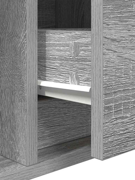 Vidaxl TV-Möbel 2 Stück 80x31x25,5 cm Holzwerkstoff Grau