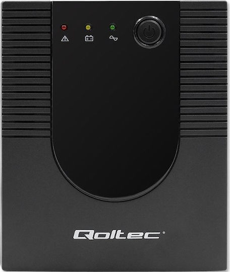 Qoltec FR UPS Line-Interactive 2000VA 1200W με 4 Πρίζες