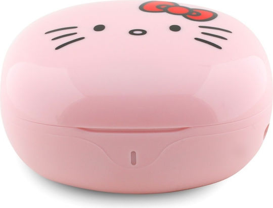 Hello Kitty O Glossy Finish In-ear Bluetooth Handsfree Ακουστικά με Θήκη Φόρτισης Ροζ