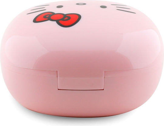 Hello Kitty O Glossy Finish In-ear Bluetooth Handsfree Ακουστικά με Θήκη Φόρτισης Ροζ