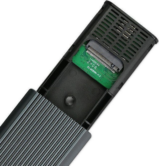 Qoltec Hard Drive Case M.2 SATA III NVME with connection USB 3.1 in Gray color