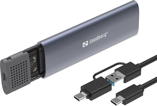 Sandberg M 2 Nvme Ssd Carcasă pentru unitate de hard disk M.2 PCI Express NVME cu conexiune USB 3.2 Tip-C