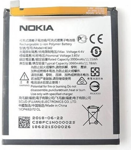 Nokia HE361 Μπαταρία Αντικατάστασης 3060mAh για Nokia 6.1