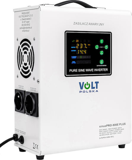 Volt Polska Sinuspro 900E Pure Sine Wave Inverter Power 600W with Nominal Input Voltage 12V Single Phase