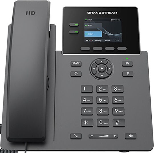 Grandstream GRP2610 Ενσύρματο Τηλέφωνο IP 2 γραμμών Μαύρο