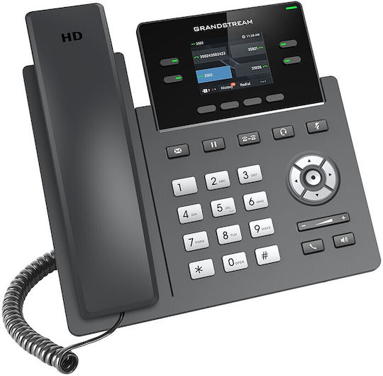 Grandstream GRP2612G Ενσύρματο Τηλέφωνο IP 2 γραμμών Μαύρο