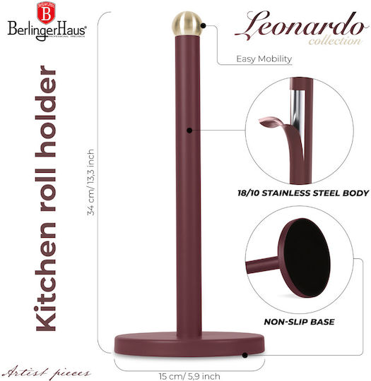 Berlinger Haus Suport pentru prosoape de hârtie Lemn Maro 15cm BH-6836