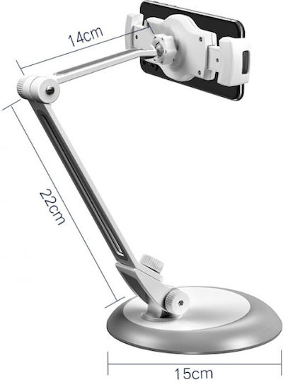 Techly Desk Stand for Mobile in White color ICA-TBL165