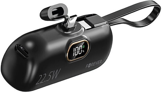 Forever MTB-100 USB-C Power Bank 5000mAh 22.5W Black