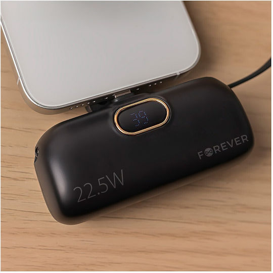 Forever MTB-100 USB-C Power Bank 5000mAh 22.5W Black