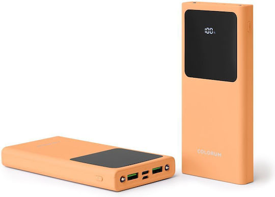 Colorum Power Bank 10000mAh 22.5W mit 2 USB-A Anschlüssen und USB-C Anschluss xPeach Fuzz