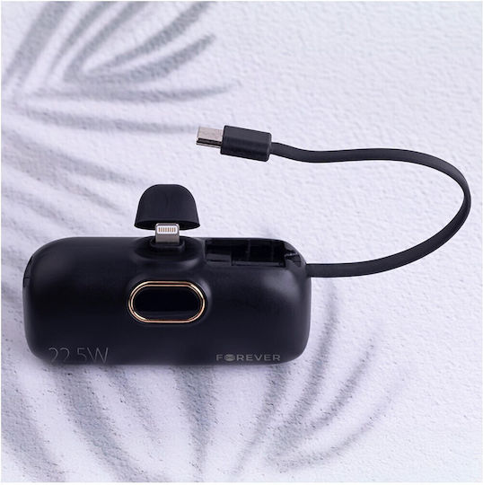 Forever MTB-100 Lightning Power Bank 5000mAh 22.5W Μαύρο